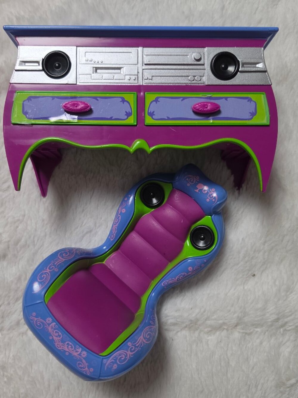 Mattel Barbie Dream Glam Game Room Media Center TV Stand Console Replacement